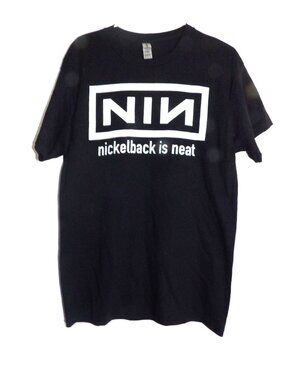 Gildan NIN NikleBack Is Neat Black T-Shirt Size Medium